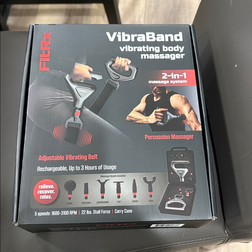 VibraBand Vibrating Body Massager - Black and Red